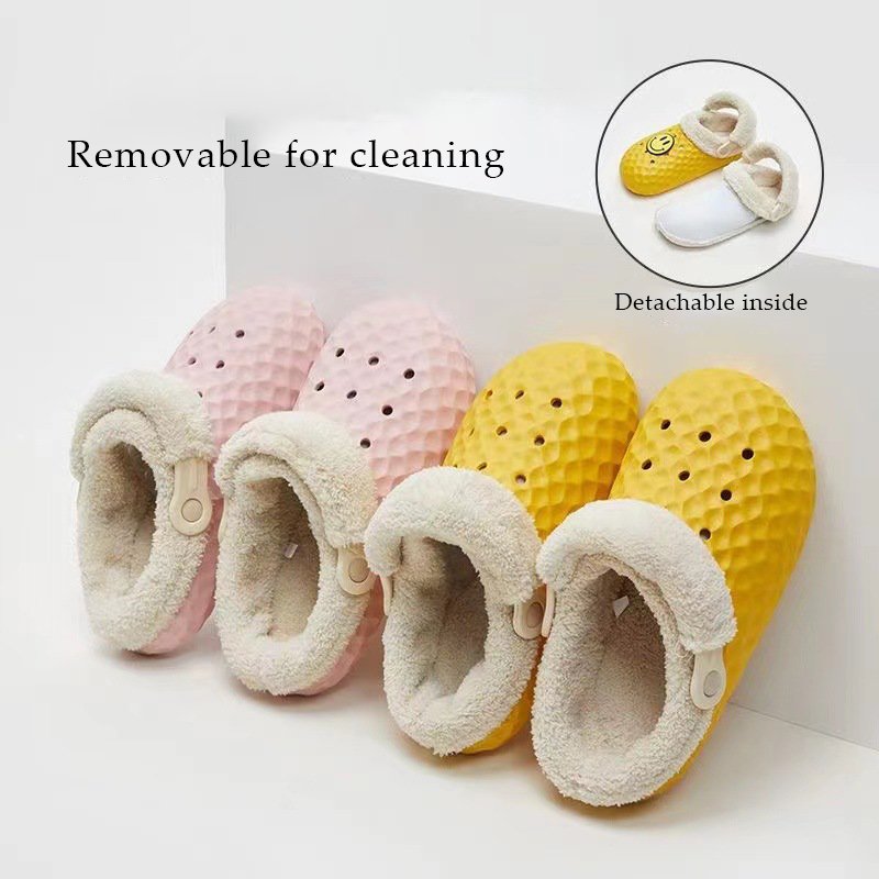 Removable Outer Wear Non-slip Waterproof Cotton Slippers-ABOXUN