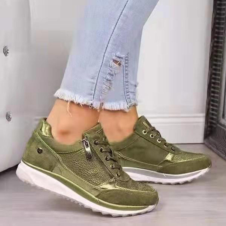 Autumn women's fashion inner heightening casual sneakers-ABOXUN