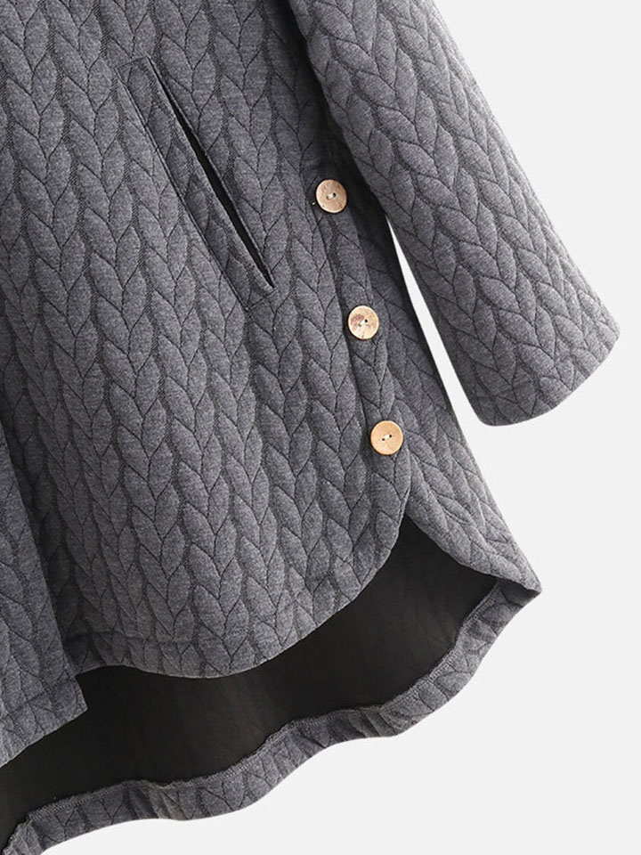 Hooded Mid-Length Coat Autumn And Winter Casual Warm Padded Coat-ABOXUN