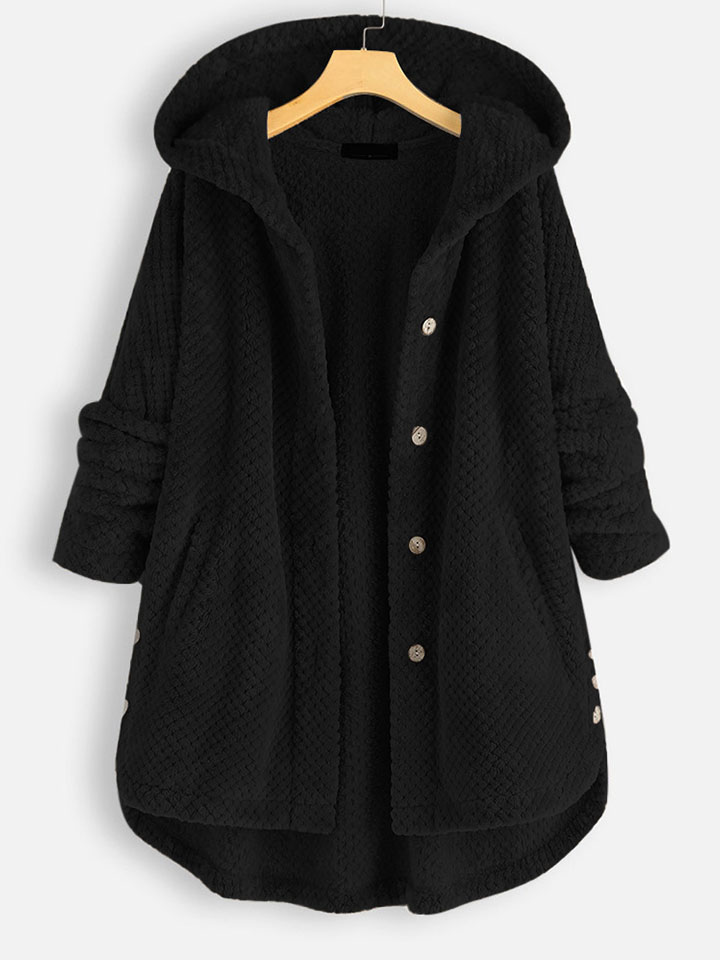 Hooded Double Fleece Mid-Length Jacket (S-8XL)-ABOXUN