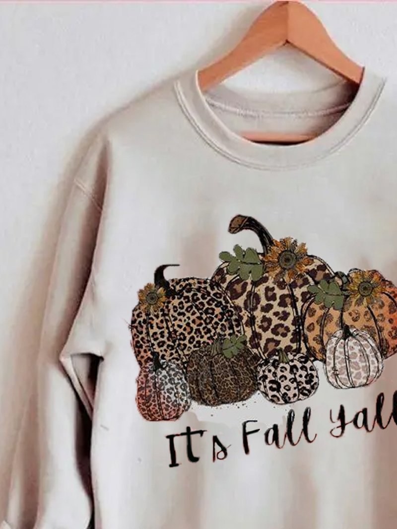 Casual printed pullover sweater top-ABOXUN