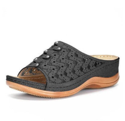 Summer platform carved women's sandals-ABOXUN