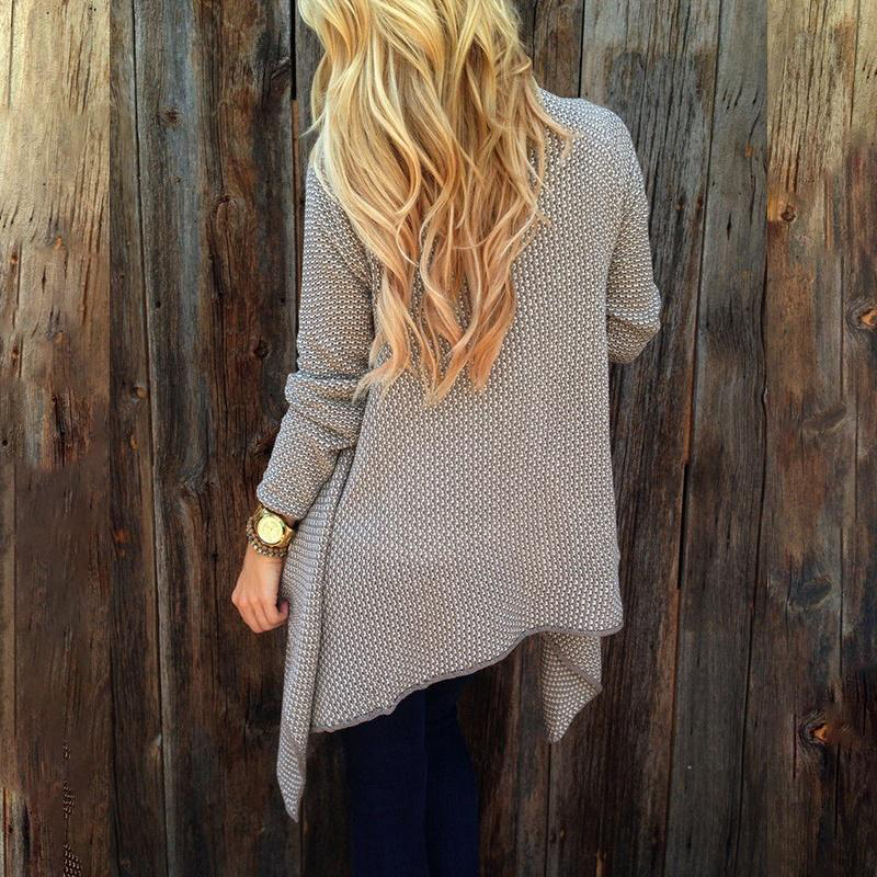 Vintage Loose Casual Irregular Knit Cardigan-ABOXUN