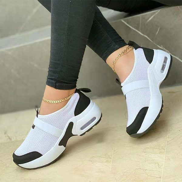 Women's Fish Mouth Flyknit Stretch Sneakers-ABOXUN