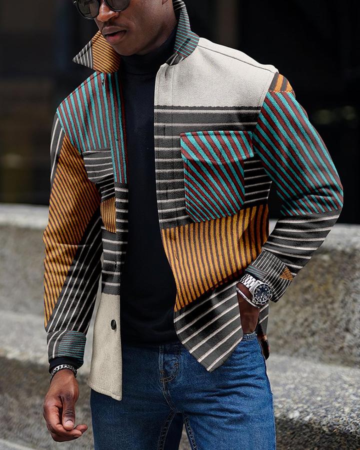 LONG-SLEEVED CASUAL WOOLEN MEN'S JACKET-ABOXUN