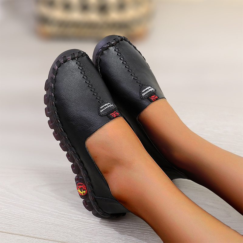 Vanccy  Slip Ons Woman Flats Comfy Nurse Wide Fit  Loafers-ABOXUN