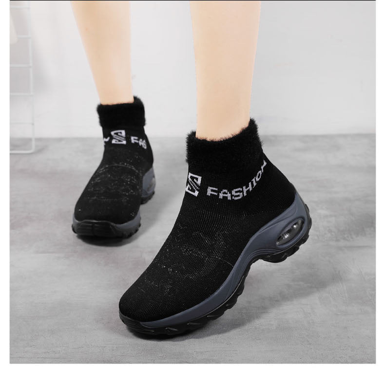 Ladies Fashion High Top Warm Snow Boots-ABOXUN