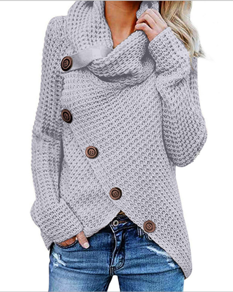 Loose Knit Sweater-ABOXUN