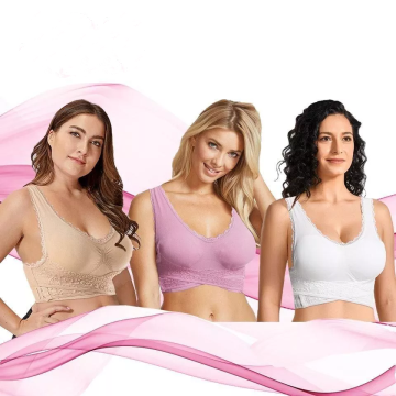 Seamless Lift Bra with Front Cross Side Buckle