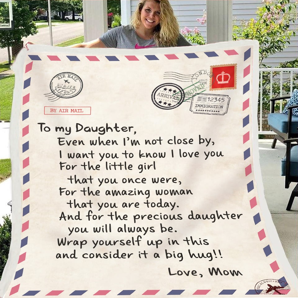 🎁Daughter's Gift - Letter Blanket Gift- Sweet Words To My Daughter (49% OFF TODAY)-ABOXUN