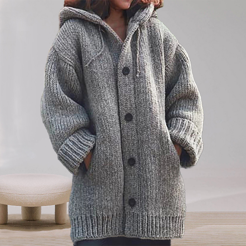 Casual Hooded Sweater Coat-ABOXUN