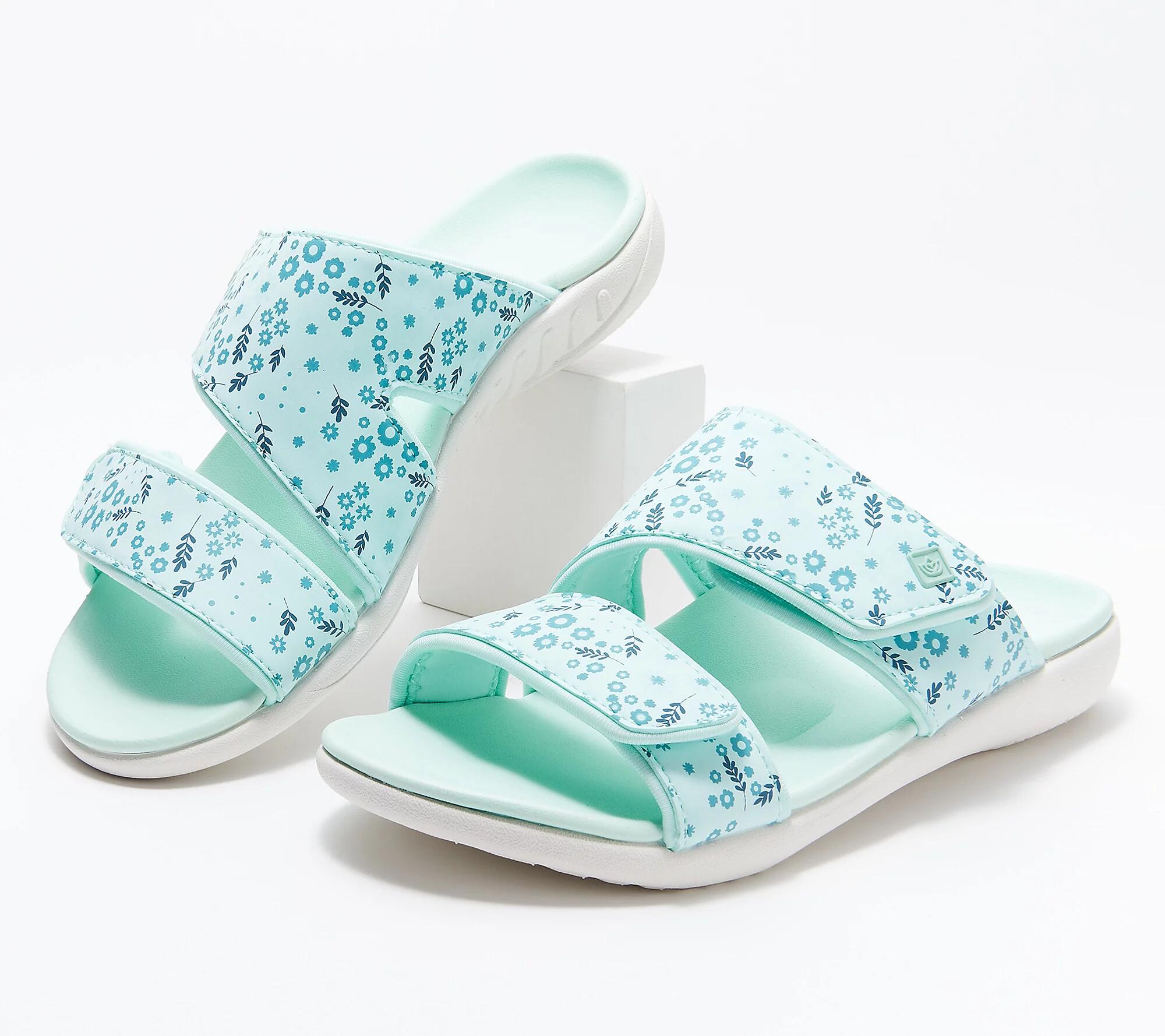 Ladies Flat Velcro Slippers-ABOXUN