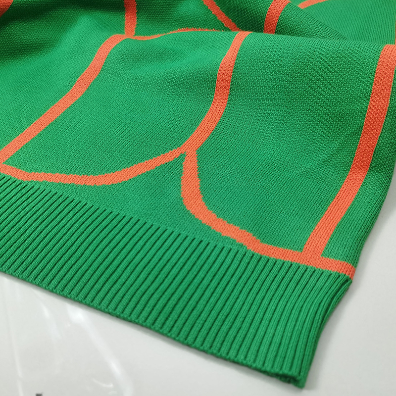 Geo Pattern Drop Shoulder Sweater-ABOXUN