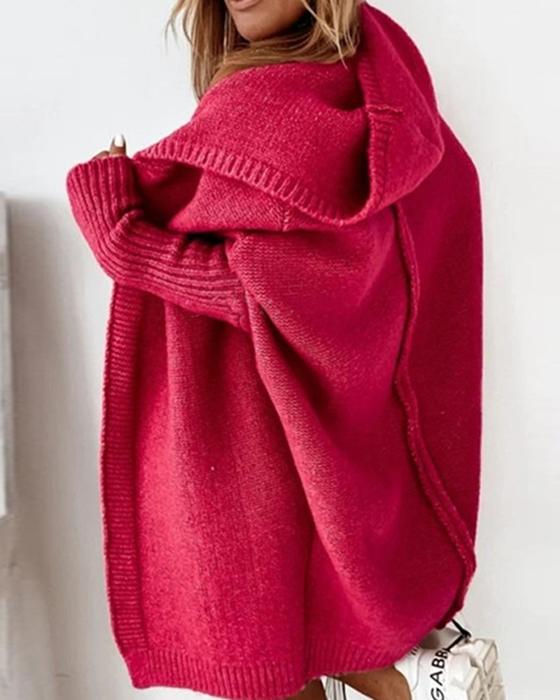 Soft Loose Sweater Coat-ABOXUN