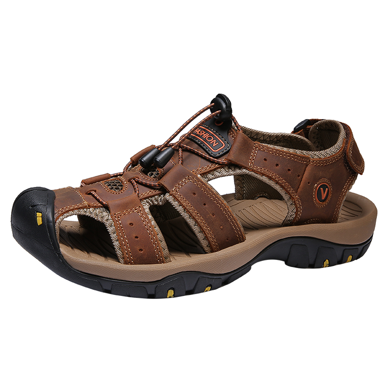 🔥LAST 99 PAIRS 🔥| Summer sports hiking | Outdoor walking water shoes | Fisherman beach men's leather sandals-ABOXUN