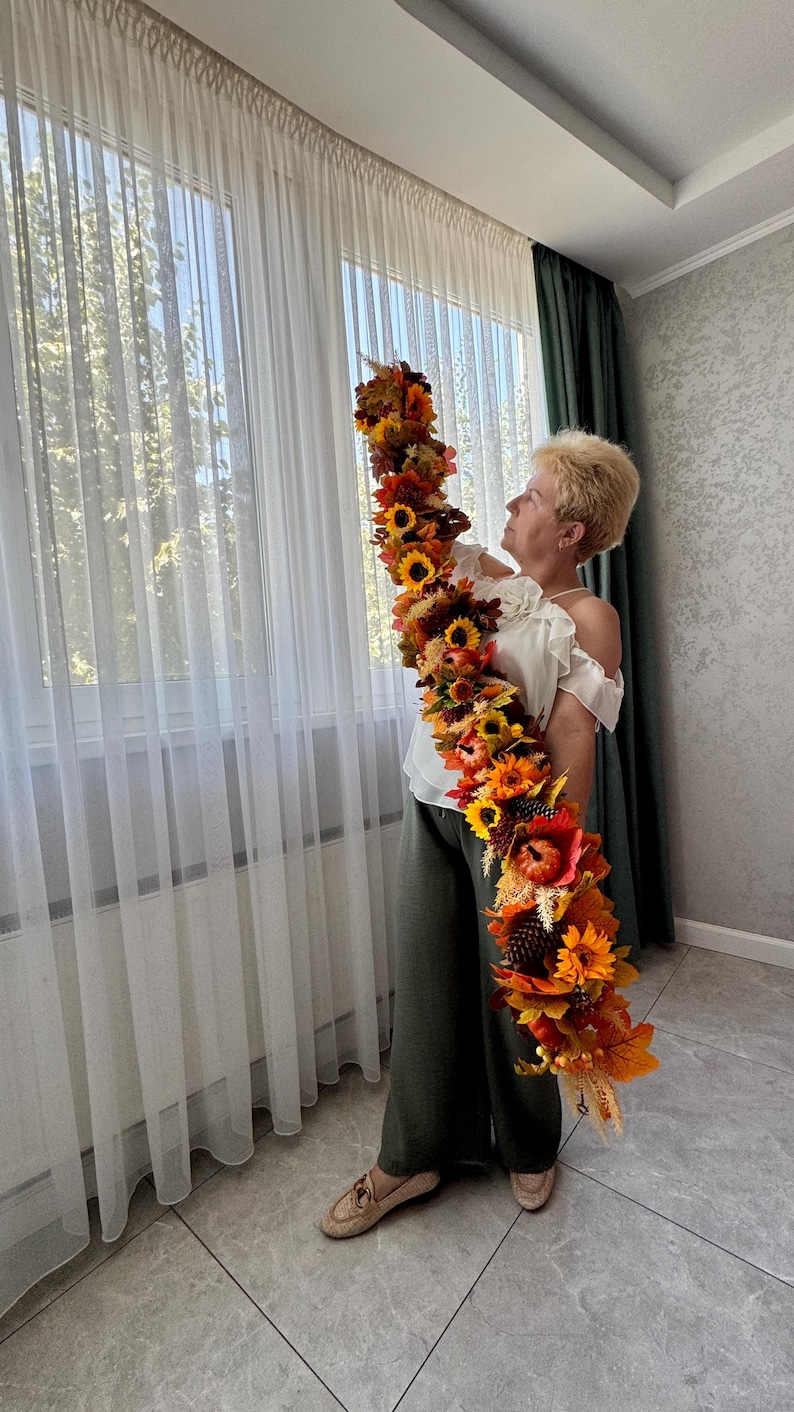 Autumn Pumpkin Garland: Thanksgiving Table Centerpiece, Fall Door Decor