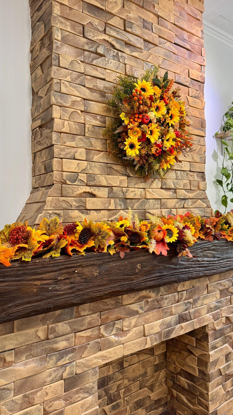 Autumn Pumpkin Garland: Thanksgiving Table Centerpiece, Fall Door Decor