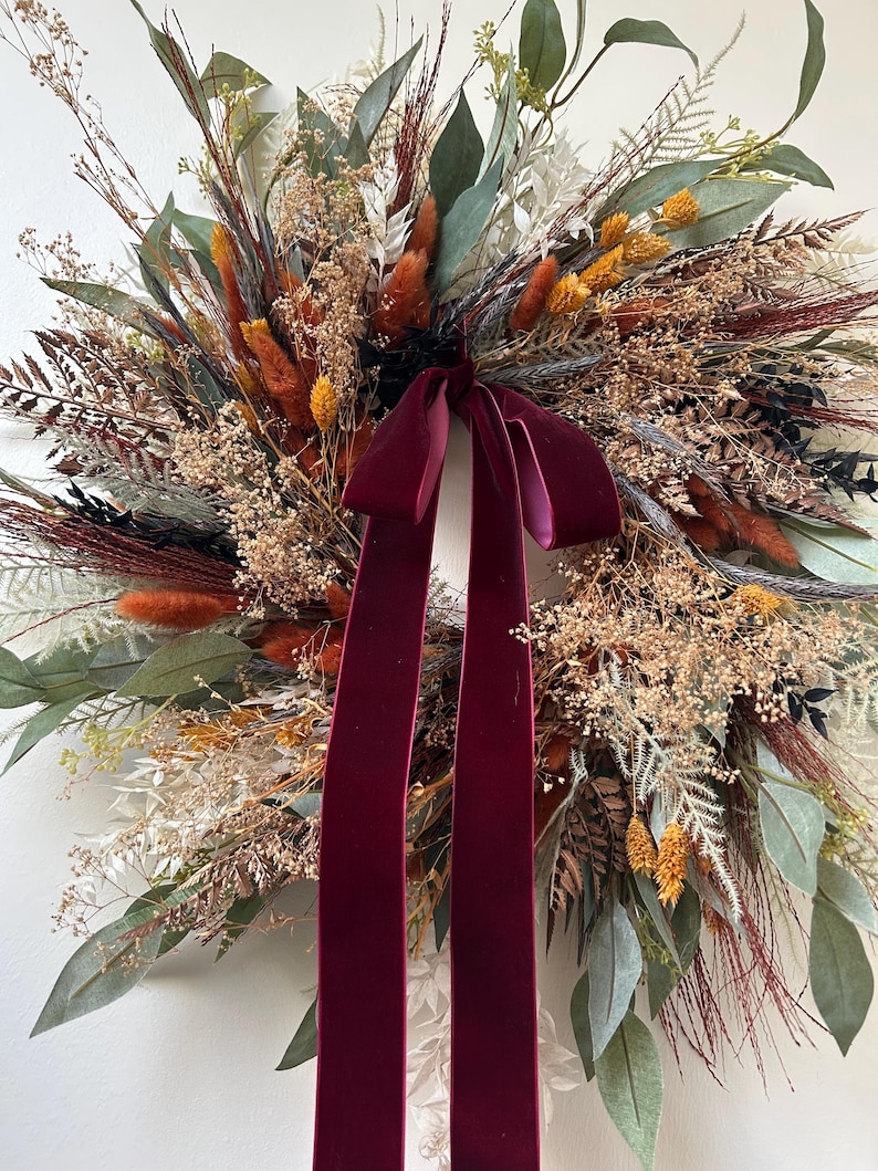 fall wreath, fall decor, thanksgiving wreath, dried wreath, thanksgiving decor