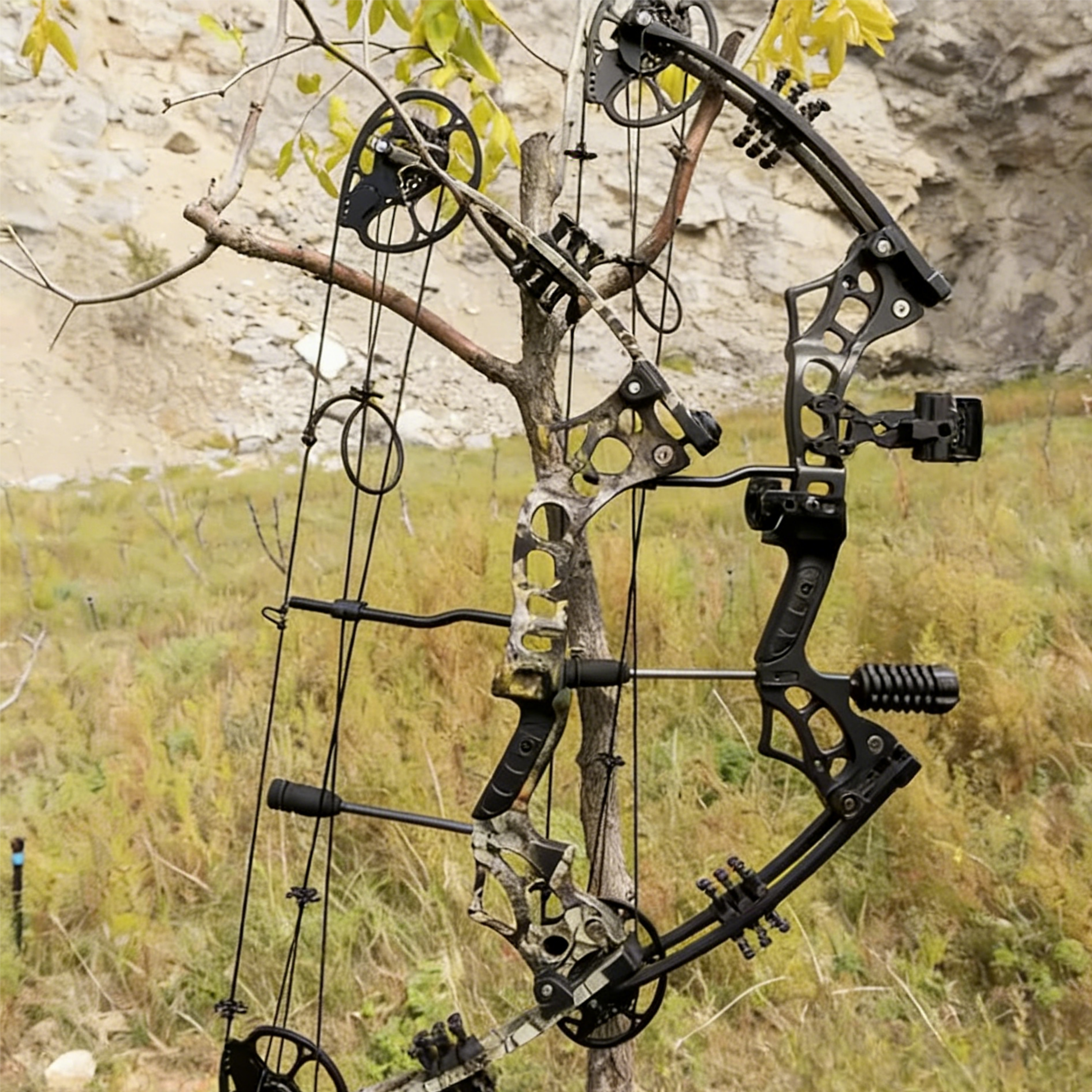 Compound Bow 30-70lbs Dual Cam 70% Let-Off Hunting Target Archery