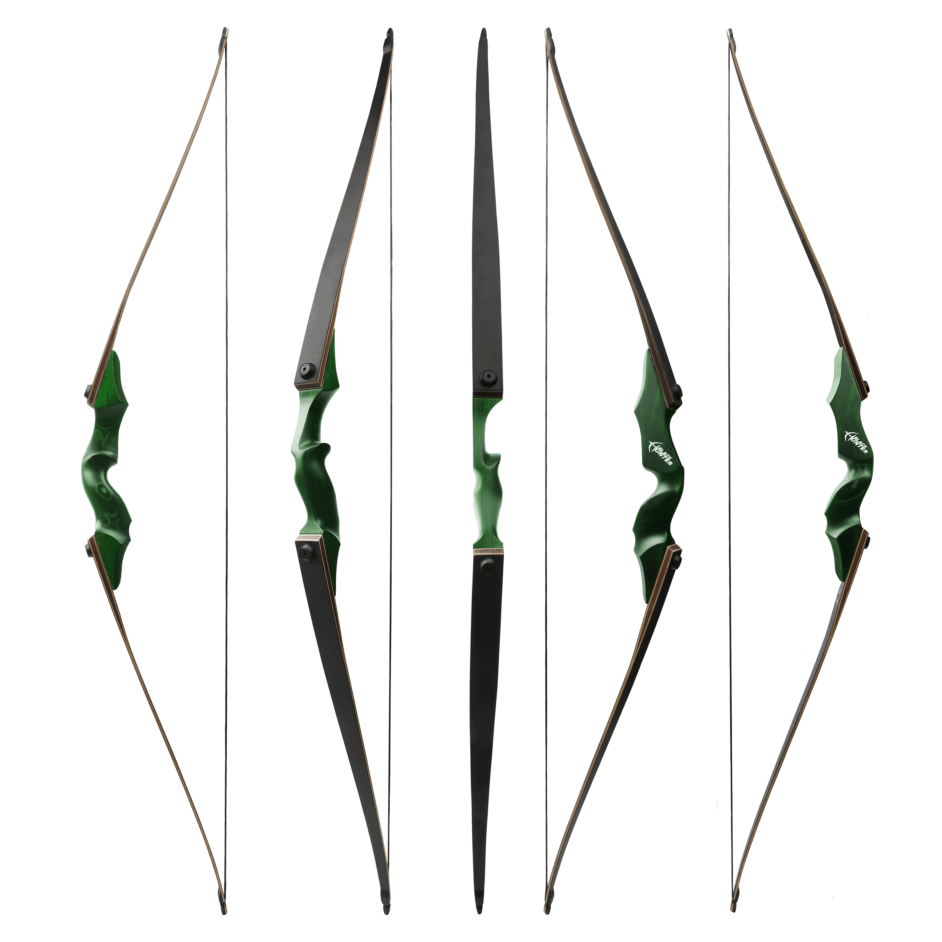Black Hunter Wooden Longbow 20-60 Lbs Archery Kit
