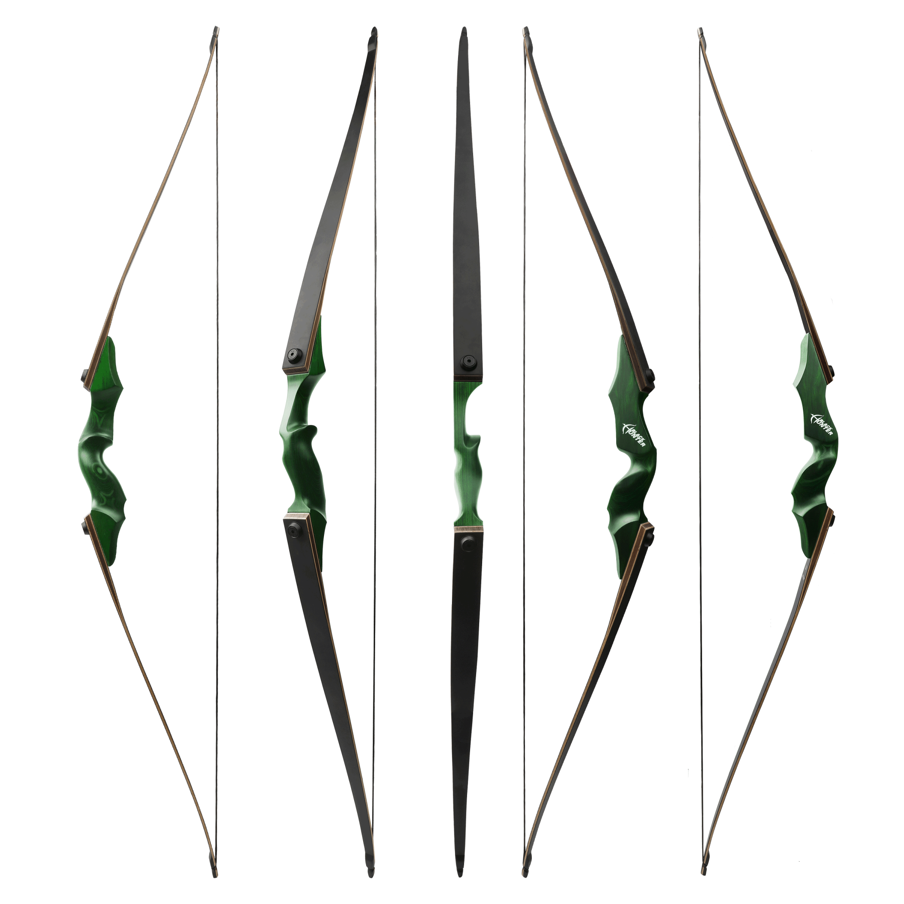 Black Hunter Wooden Longbow 20-60 Lbs Archery Kit