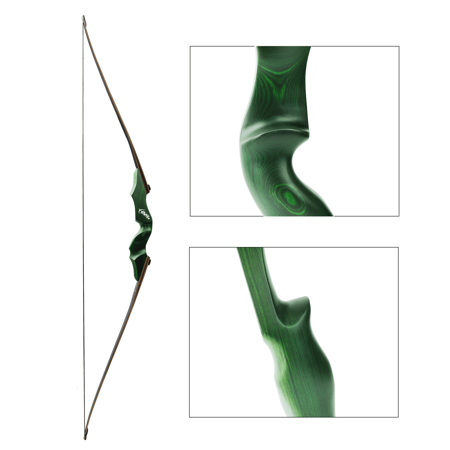 Black Hunter Wooden Longbow 20-60 Lbs Archery Kit