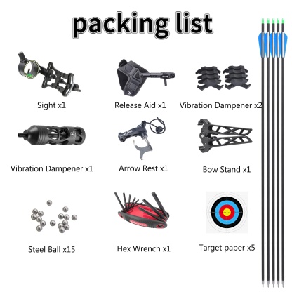 M109E Compound Bow Dual-use Steel Ball Archery 30-60lbs