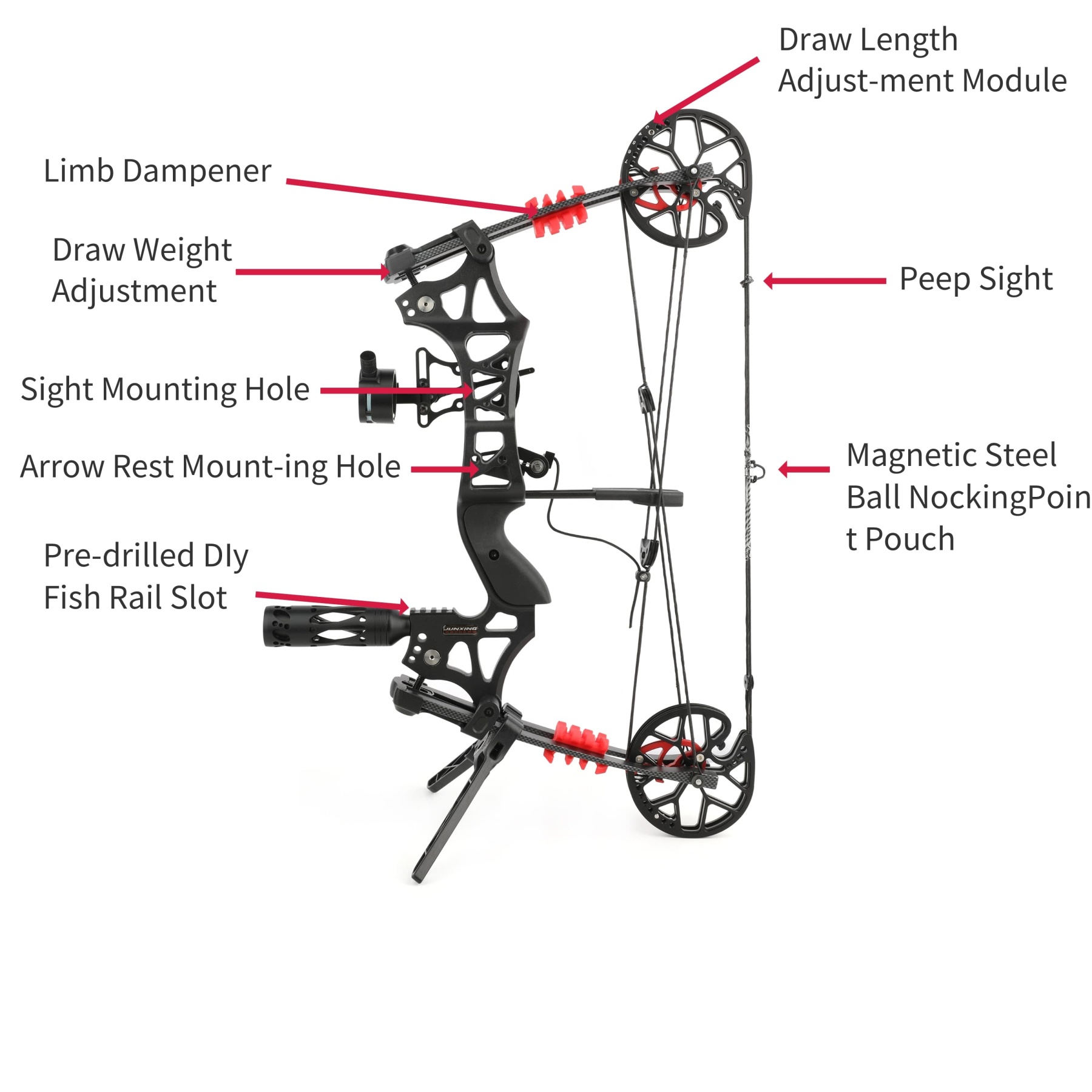 M109E Compound Bow Dual-use Steel Ball Archery 30-60lbs