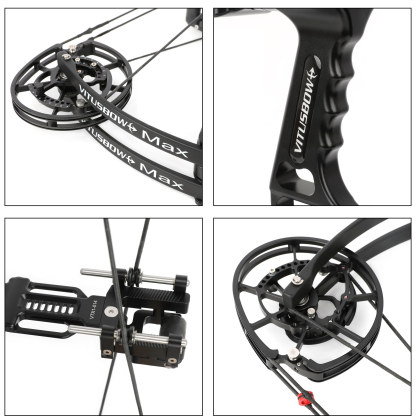 Dual Use Compound Bow 30-80lbs Arrow Steel Ball 340FPS