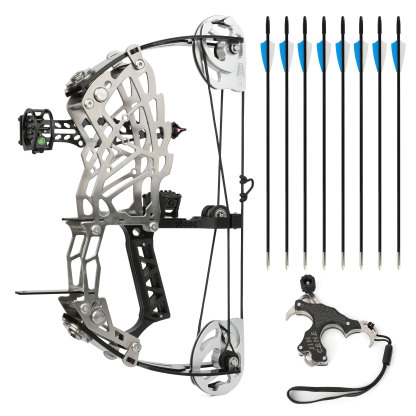15-32 lbs Adjustable Mini Compound Bow Arrow Set Archery Target Shooting