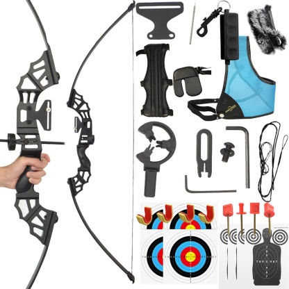 AMEYXGS Archery Straight Bow Kit for Hunting Beginners