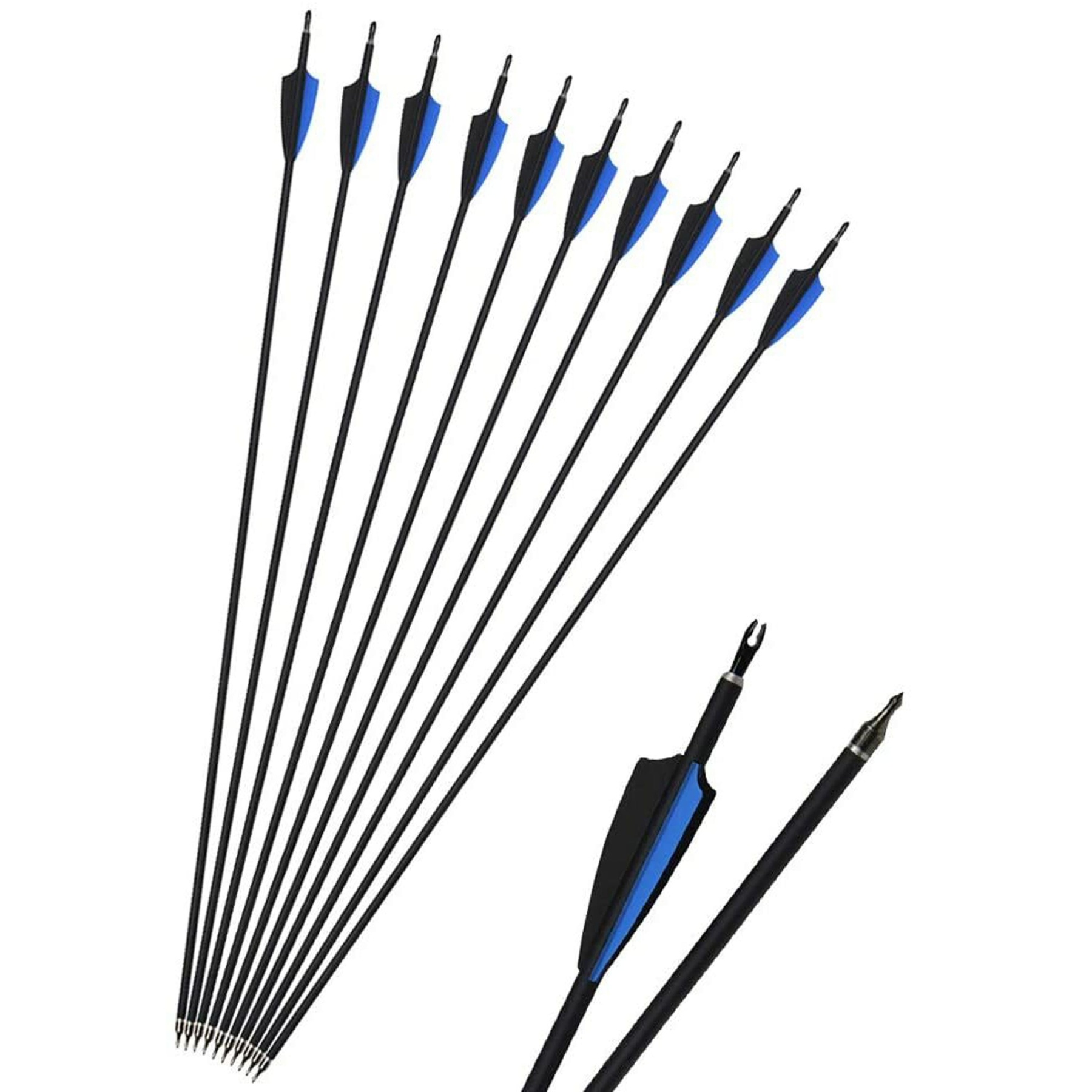Archery Carbon Arrows SP500 Hunting Arrows 30" Target 12X