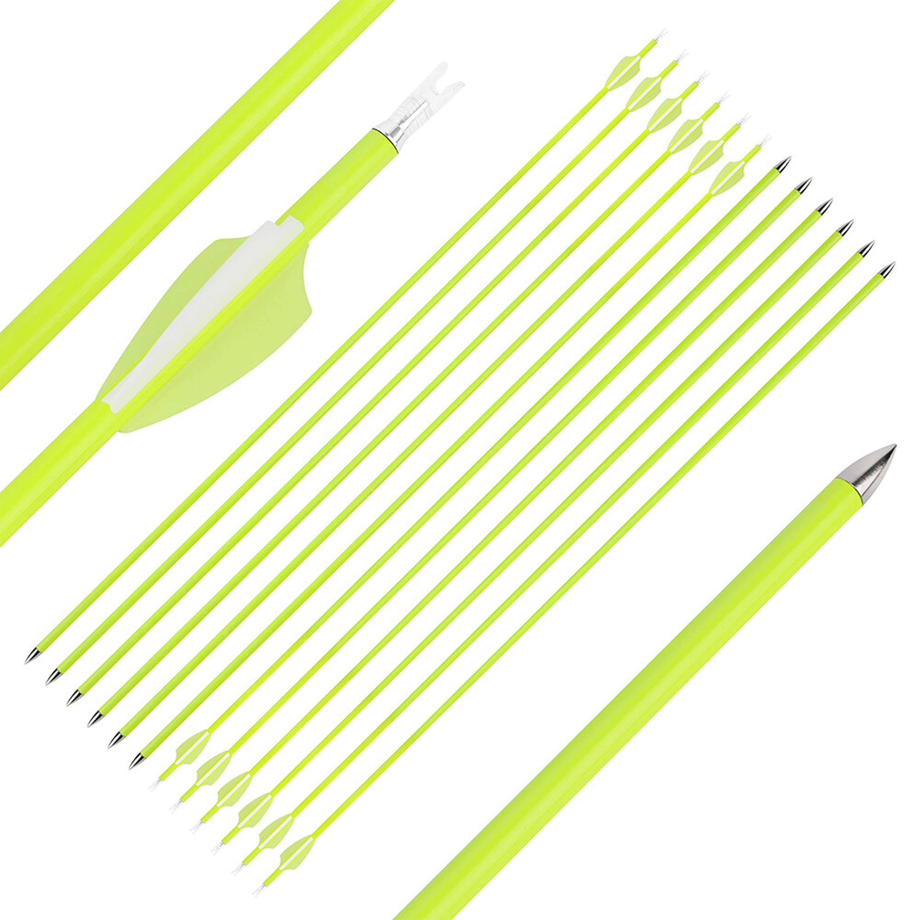 30" Carbon Arrows 1500 Spine Youth & Beginner Training Arrows