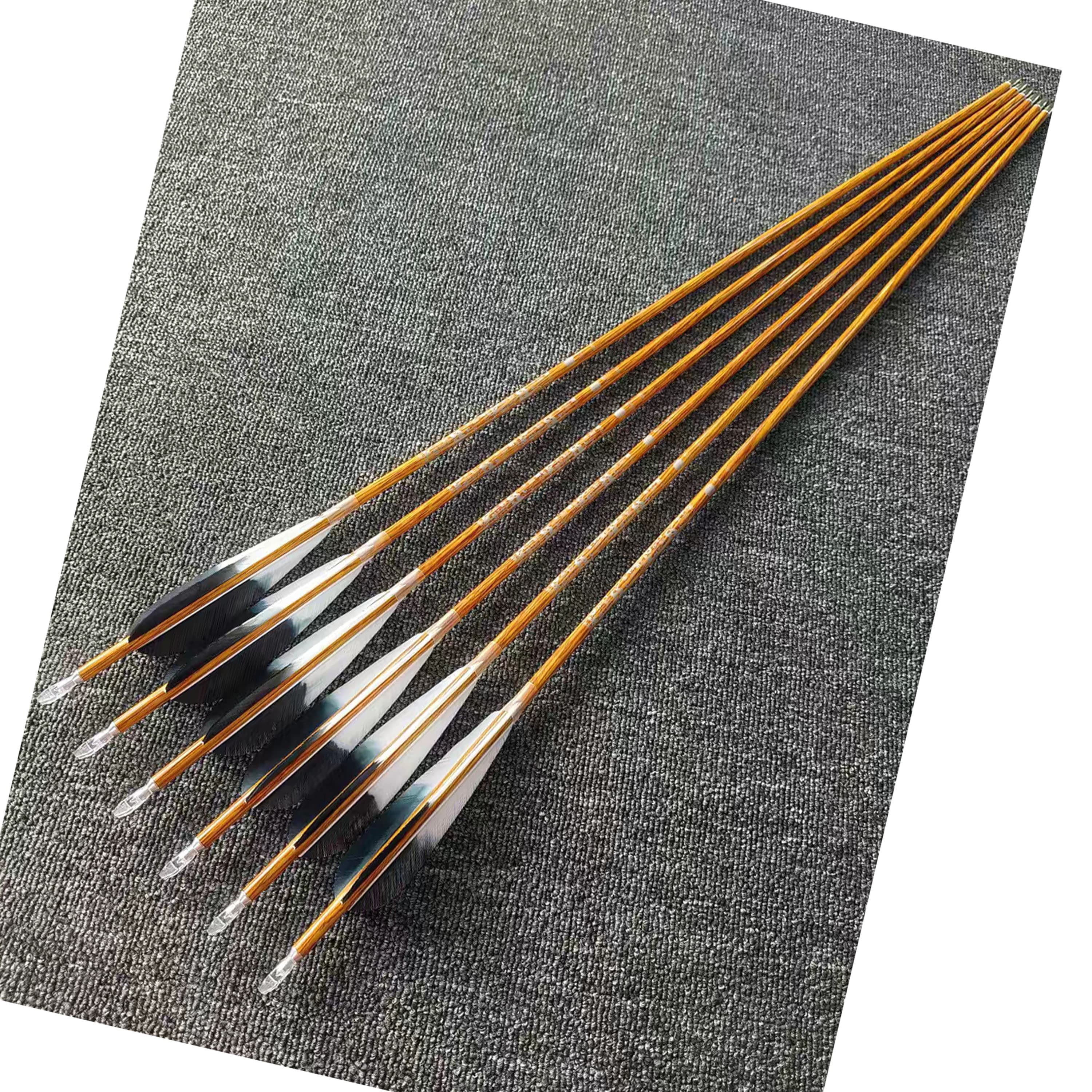 Zhan Ge Carbon Arrow Turkey feather Hunting Arrow Spine500-800