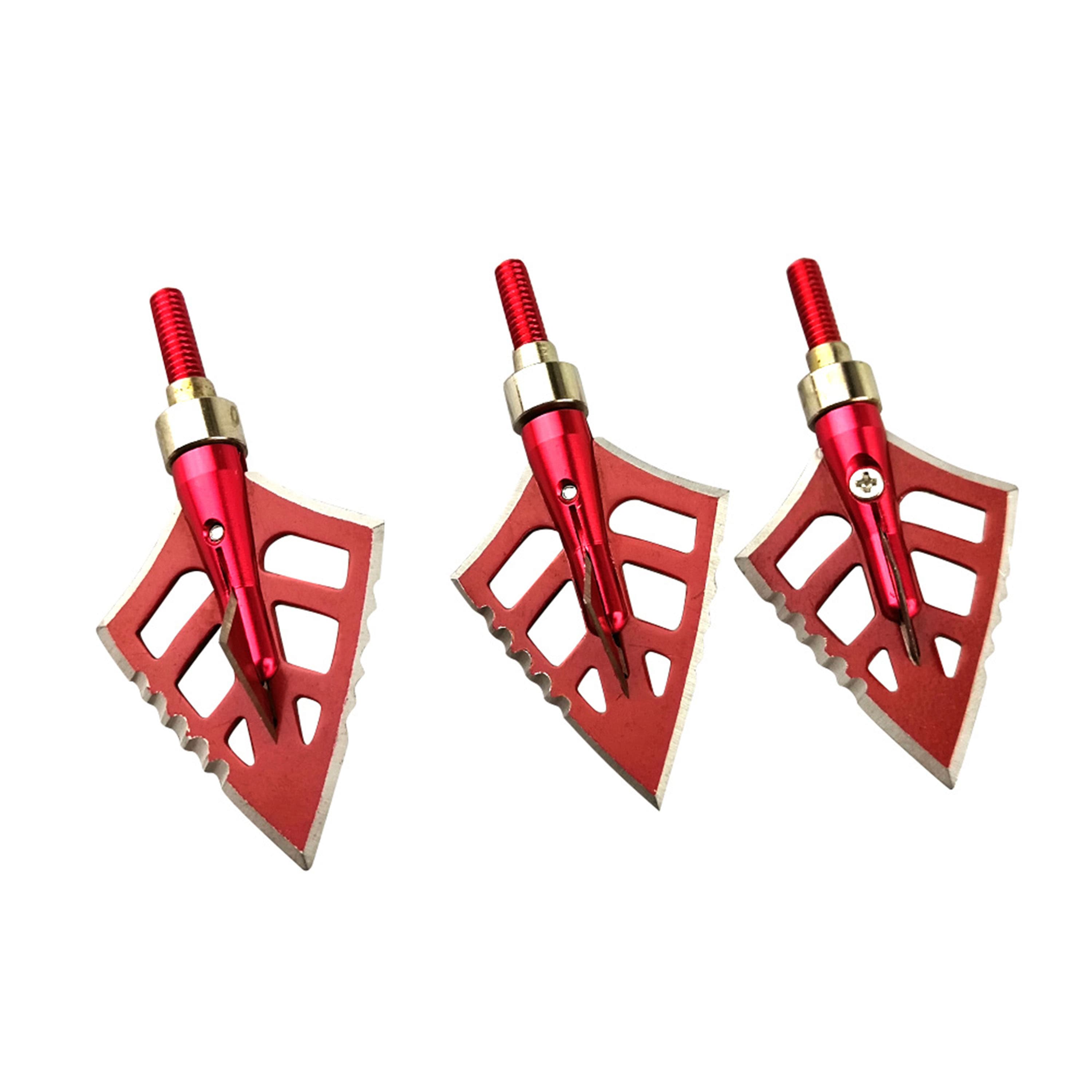 Archery Broadheads 125gr 4Blade Arrowheads Screw Tips Hunting