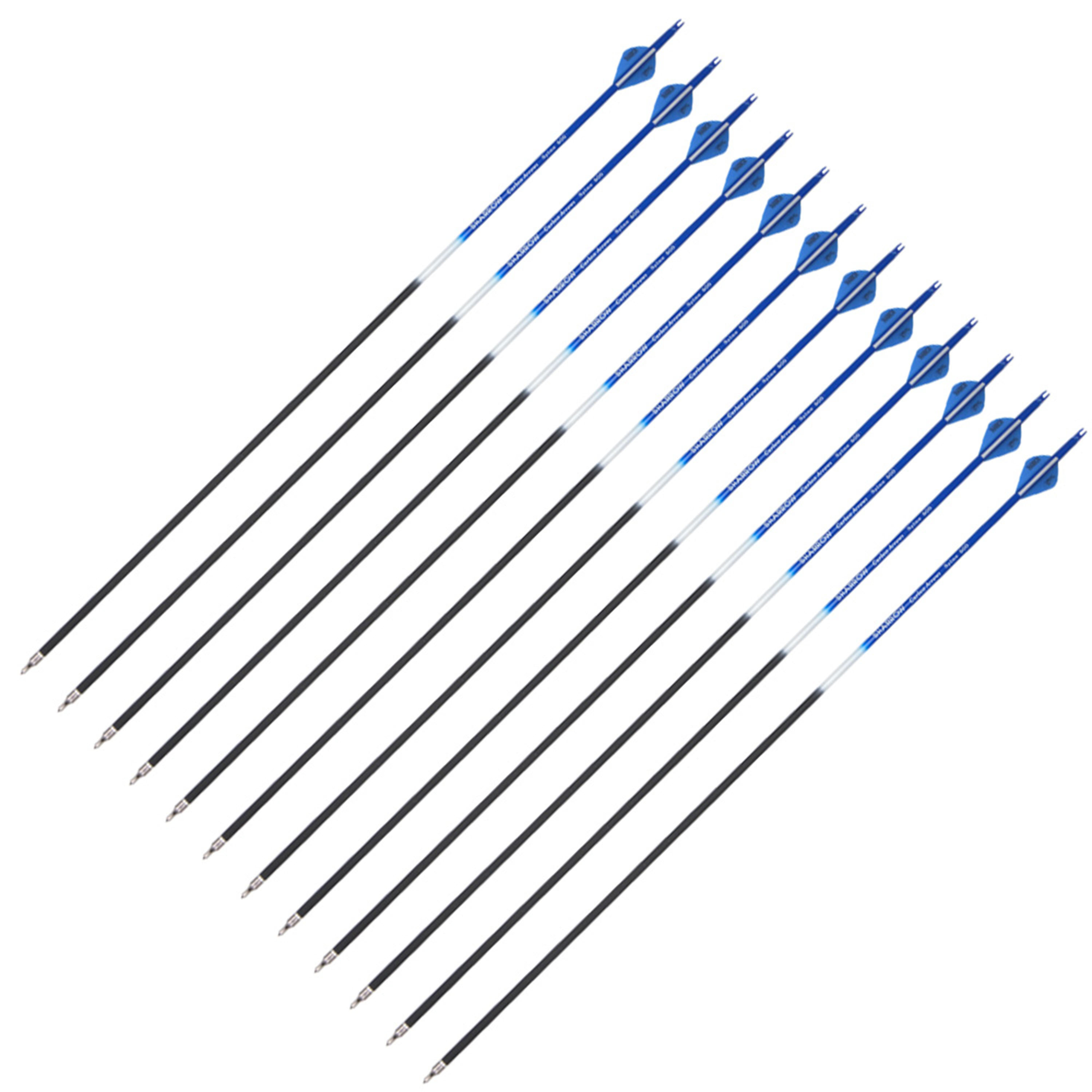 12X Archery Carbon Arrows for Targert Hunting Bow Shooting