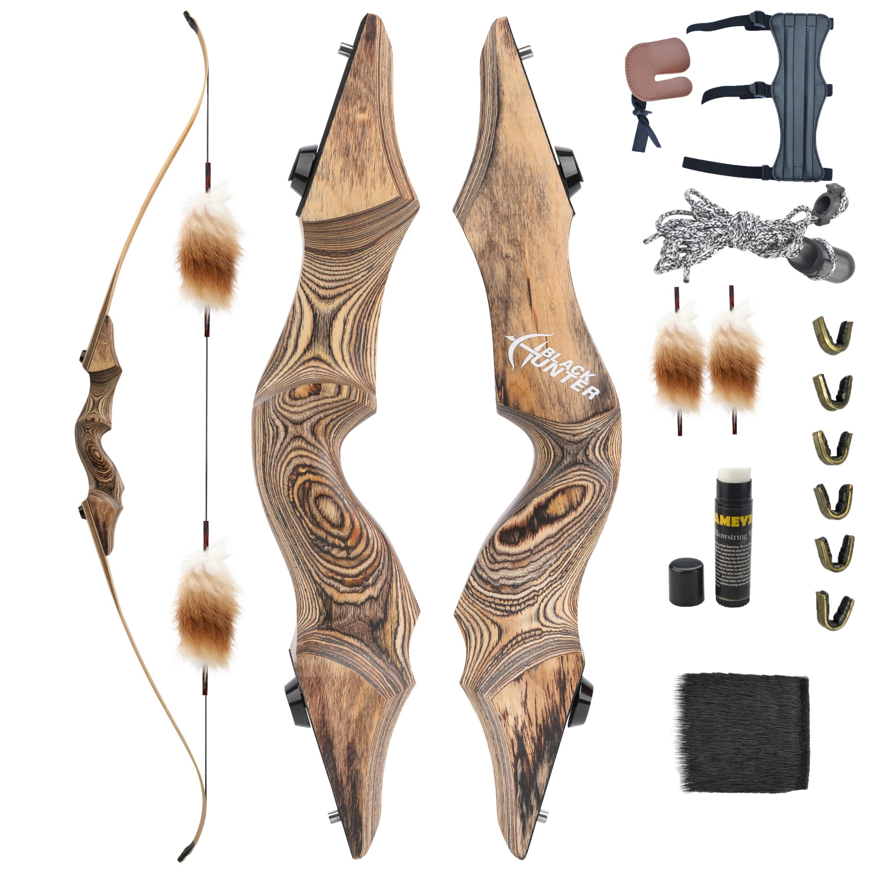 Black Hunter Original Recurve Bow Wooden Bow 20-60lbs