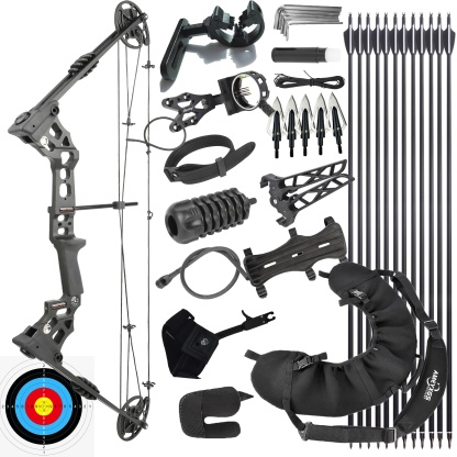 Junxing X8 Compound Bow Kit RH&LH fo Hunting & Target Practice 20-70 lbs