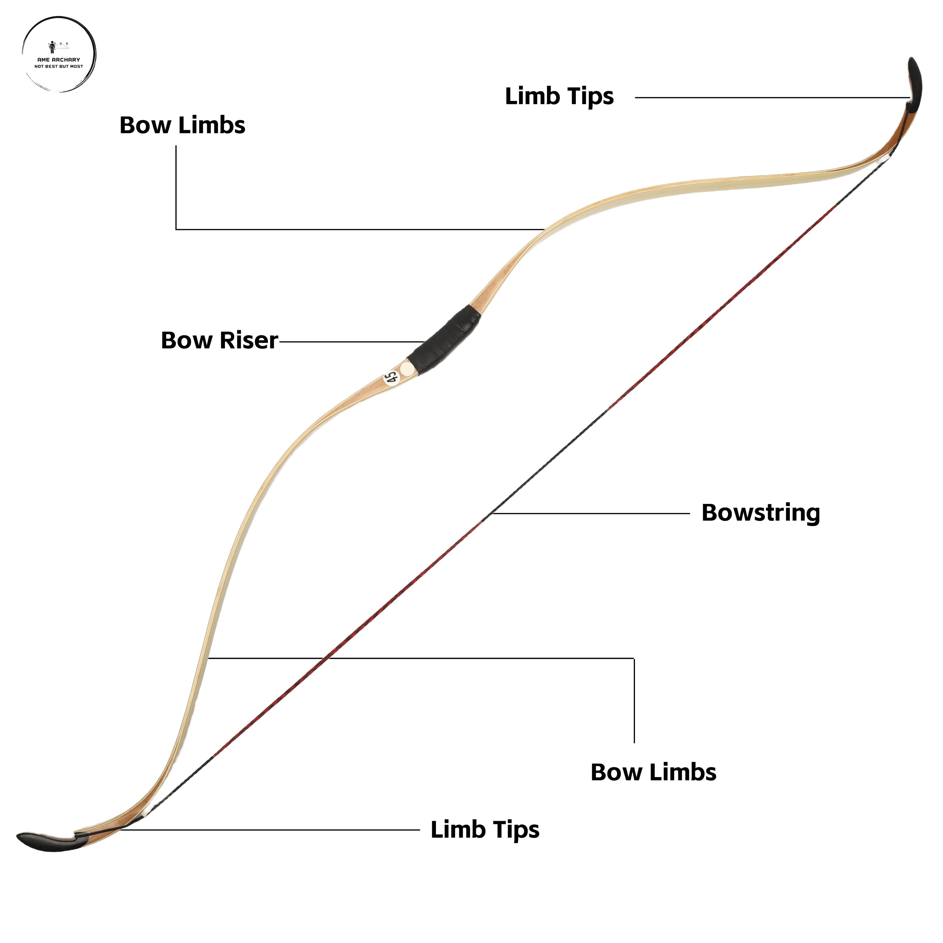  Traditional Bow Archery Horse Bow 20-45lbs
