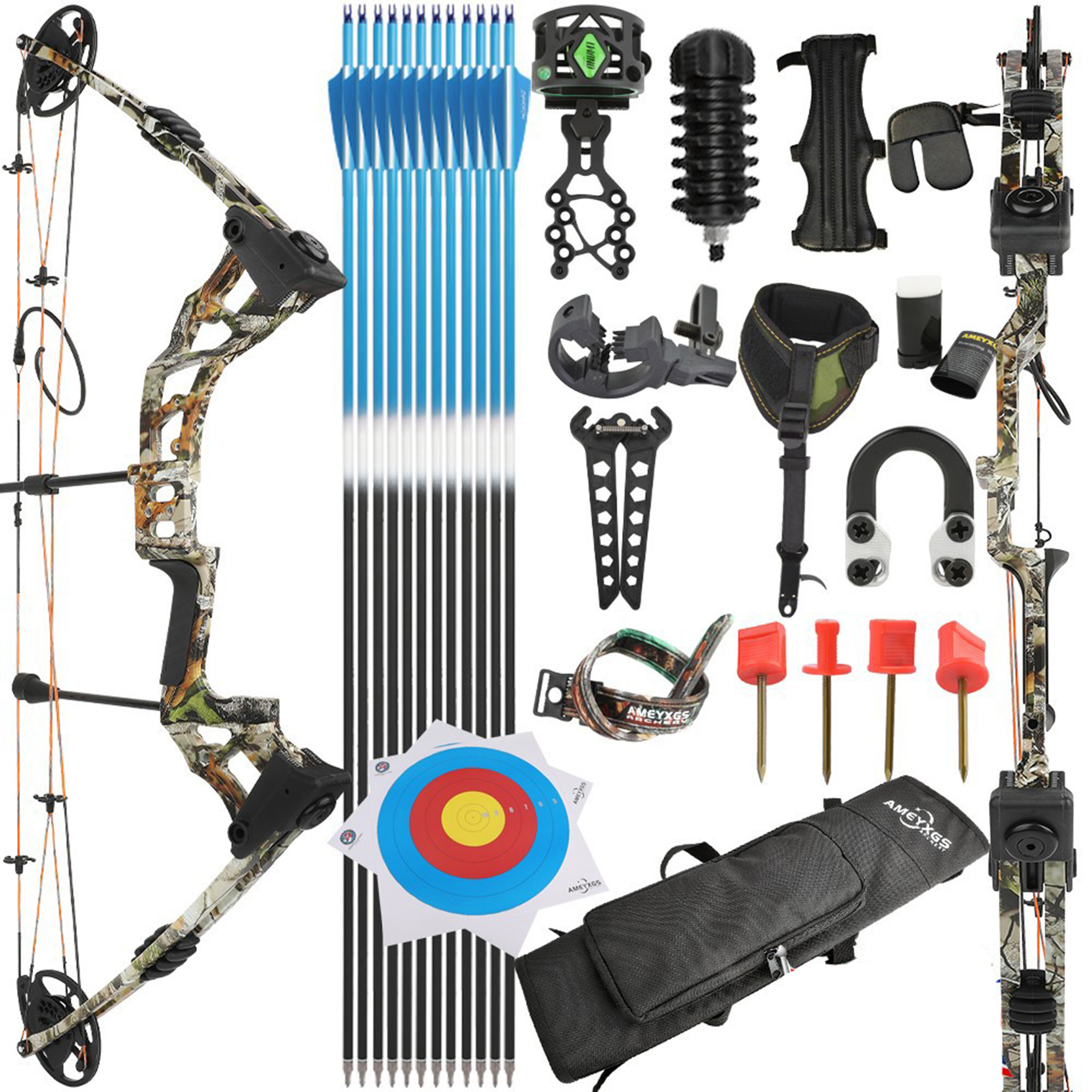 JUNXING M121A Compound Bow Training & Hunting Bow Kit 0-70 lbs