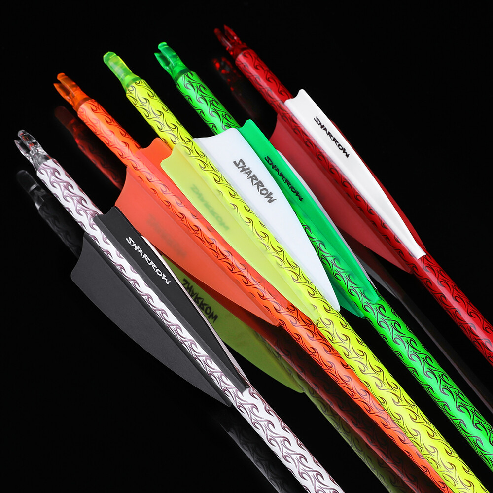 AMEYXGS Carbon Arrows Spine 500 for Hunting Archery Outdoor Practice