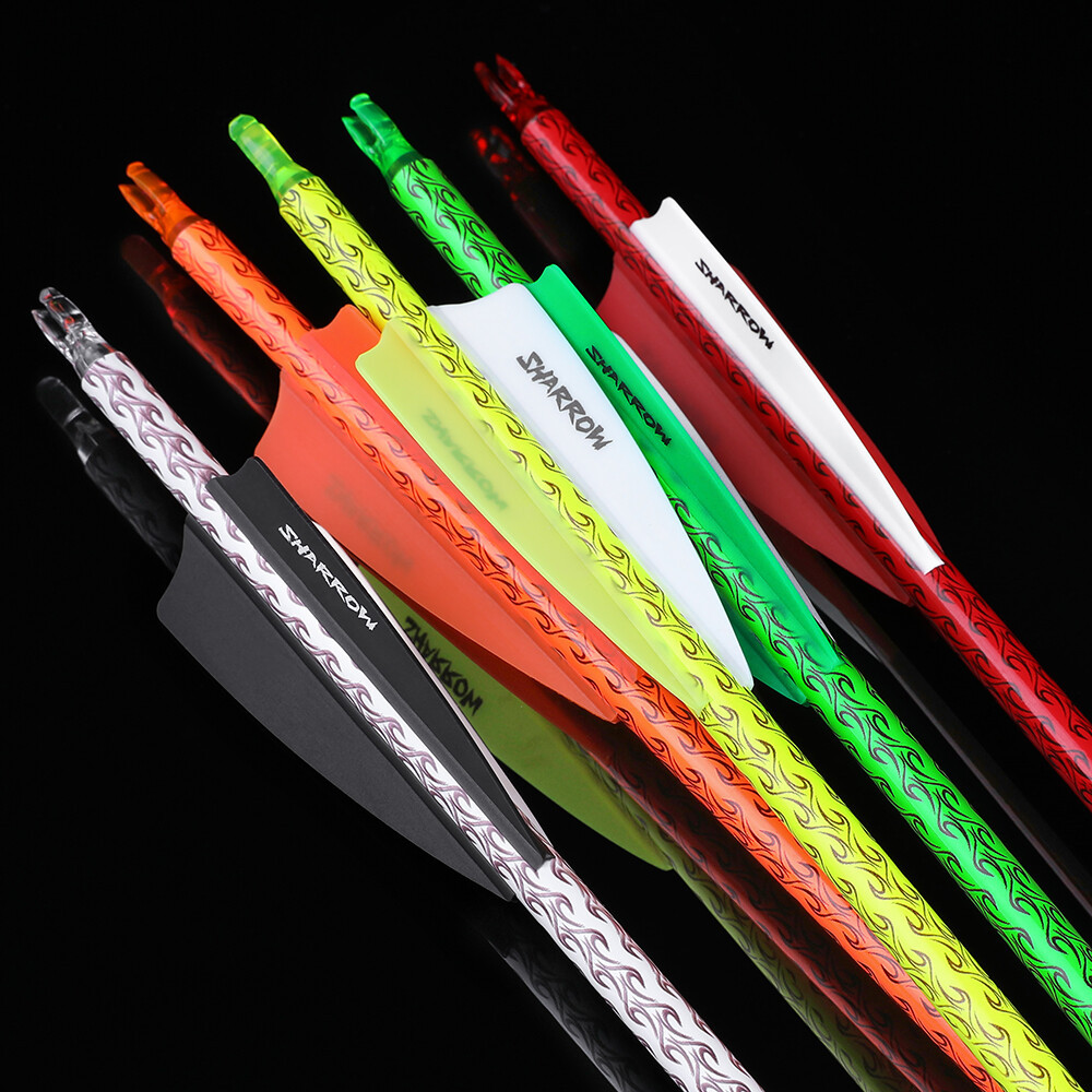 AMEYXGS Carbon Arrows Spine 500 for Hunting Archery Outdoor Practice