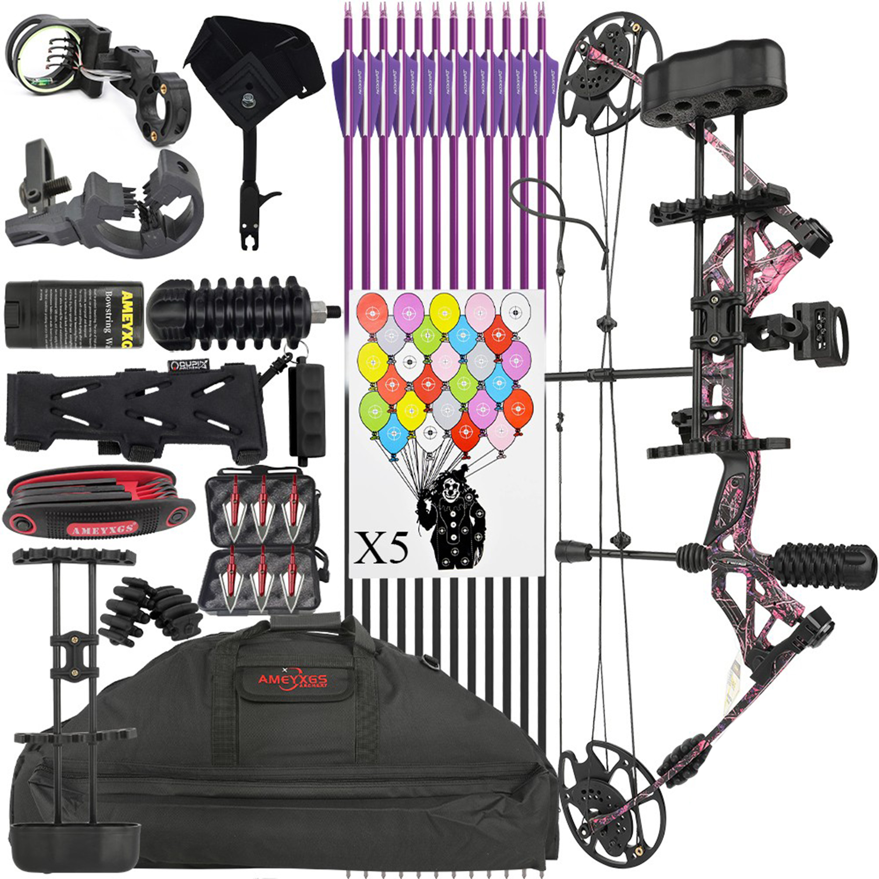 Fast Delivery from USA | Kaimei Han Hunting Bow & Arrows Target 