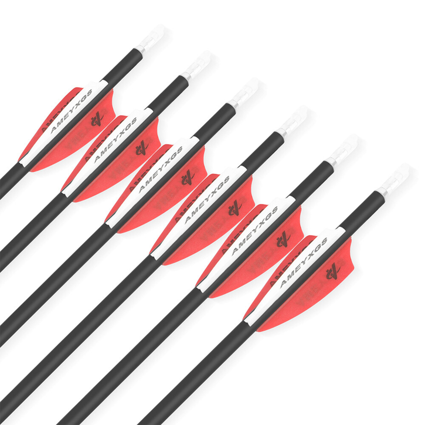 AMEYXGS 31'' Archery Carbon Arrows ID4.2mm SP500/600/900/1000 Recurve Bow Hunting-12pcs