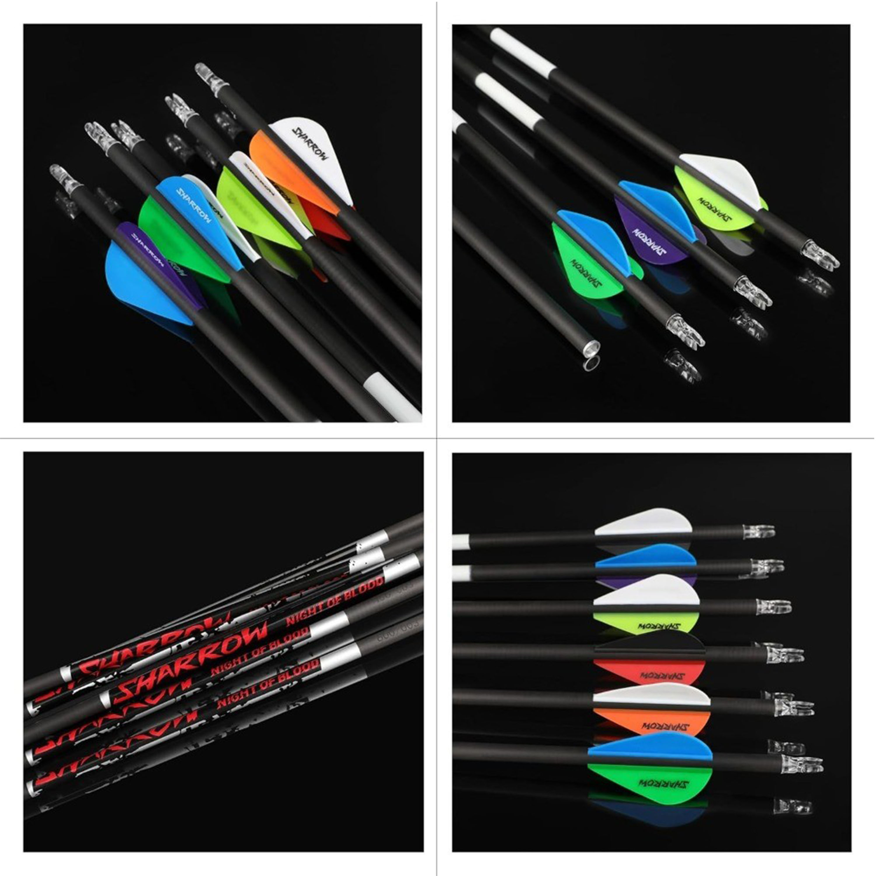 12x 31'' Carbon Arrow Sp300-500 Bow Archery Shooting Hunting