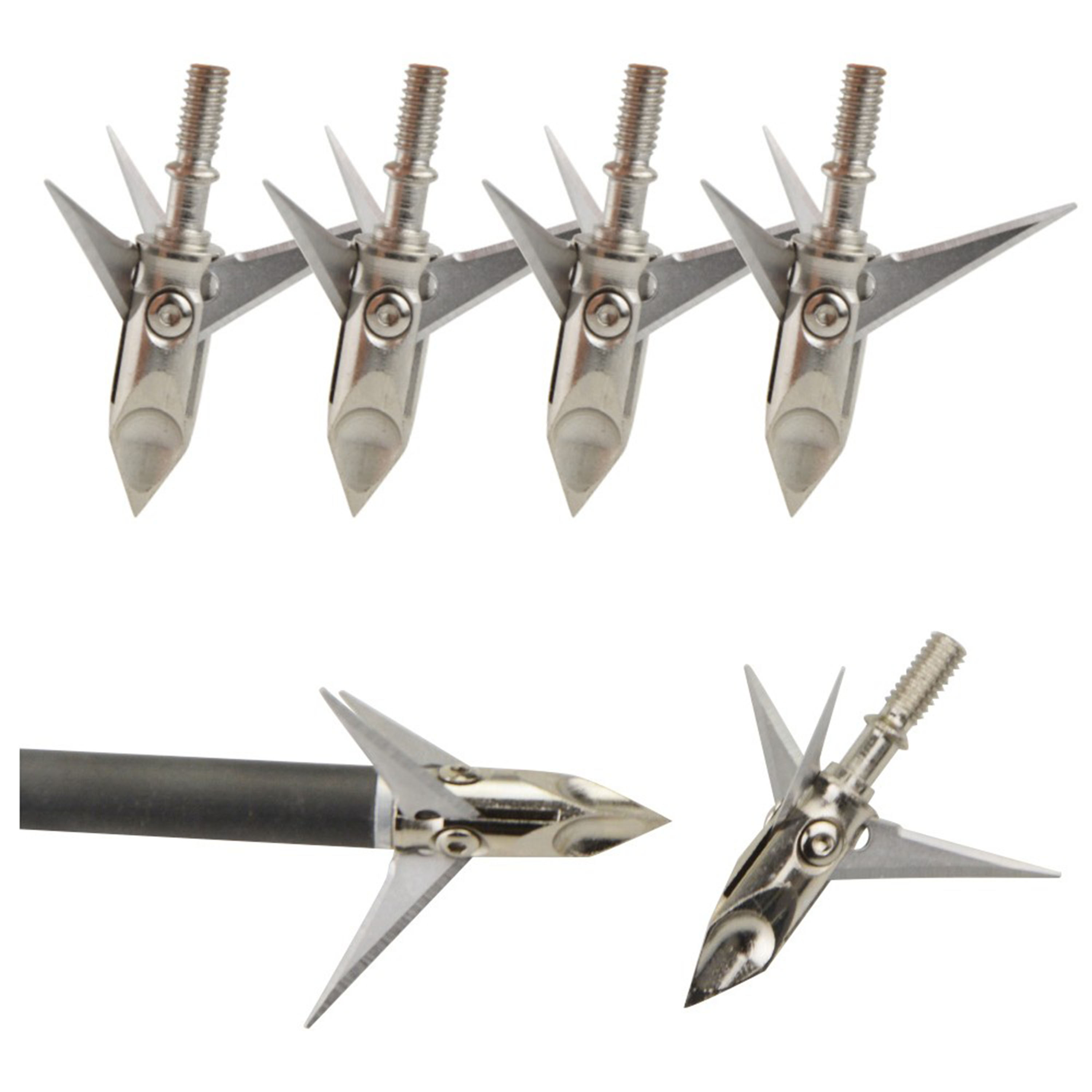 6X Archery Hunting Broadheads Blade Arrowheads Shooting Target
