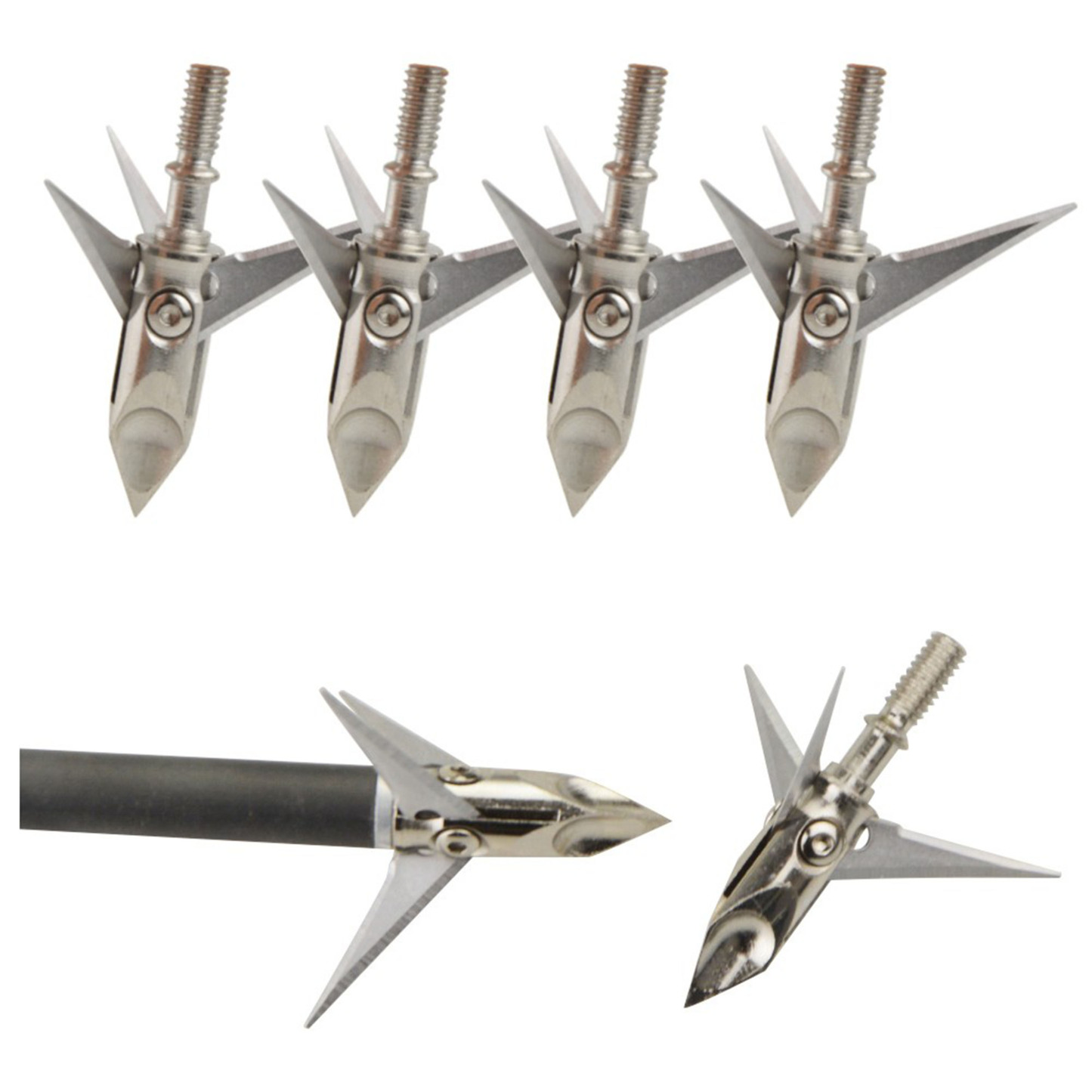 6X Archery Hunting Broadheads Blade Arrowheads Shooting Target