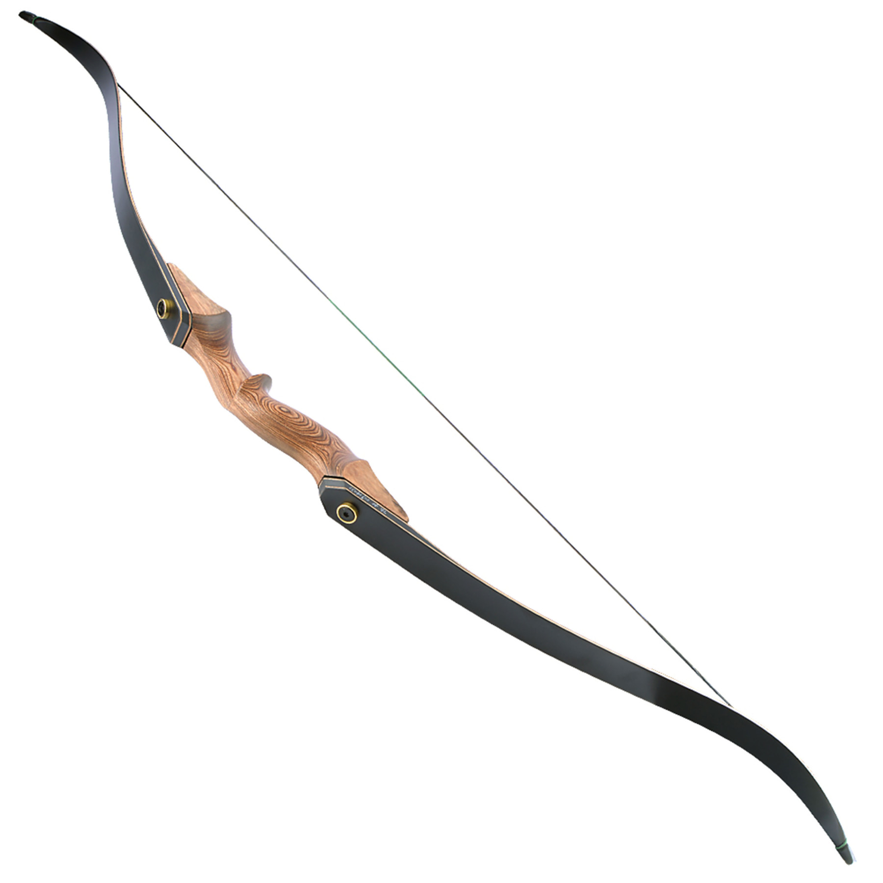 Black Hunter Wooden Recurve Takedown Bow 30-50lbs for Adults