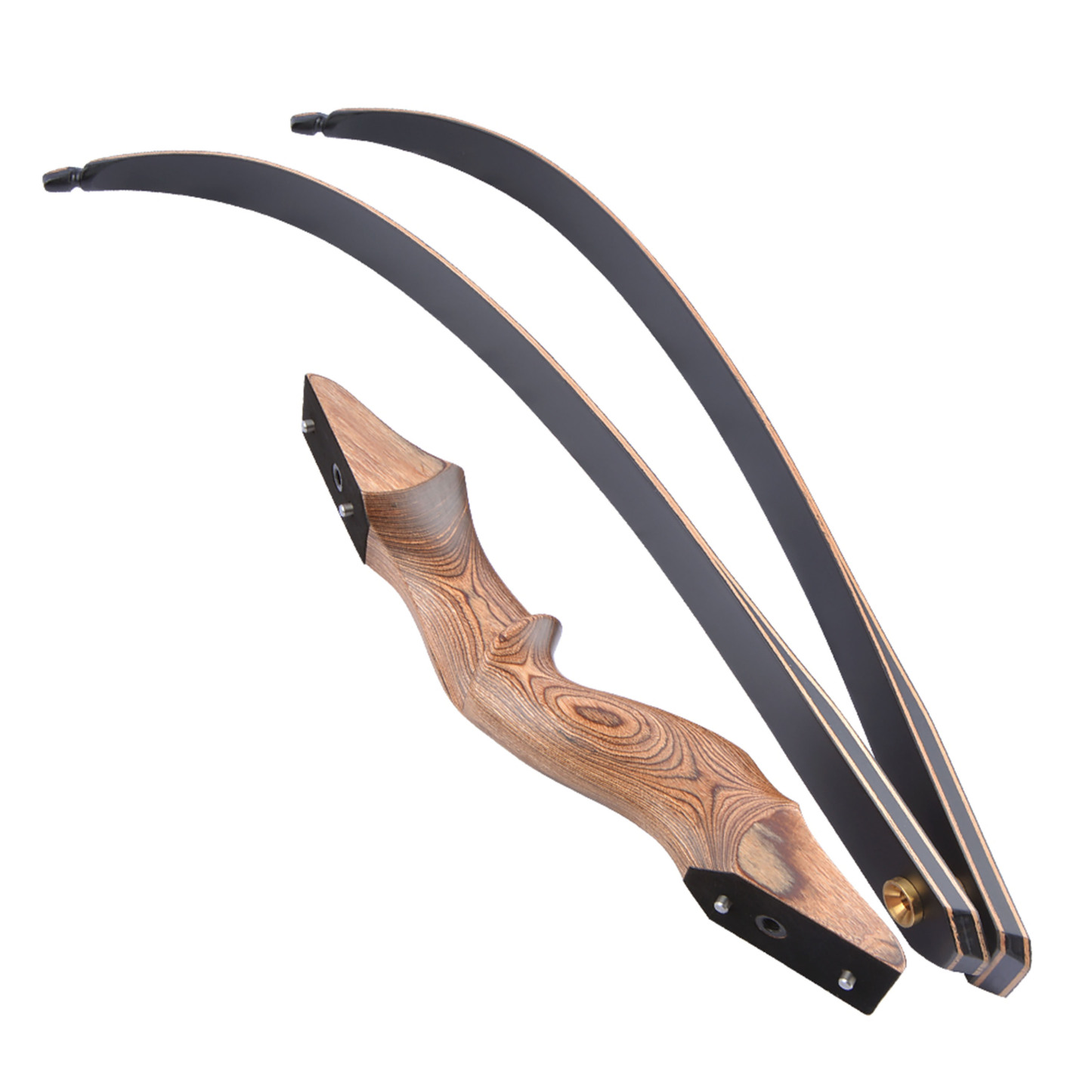 Black Hunter Wooden Recurve Takedown Bow 30-50lbs for Adults