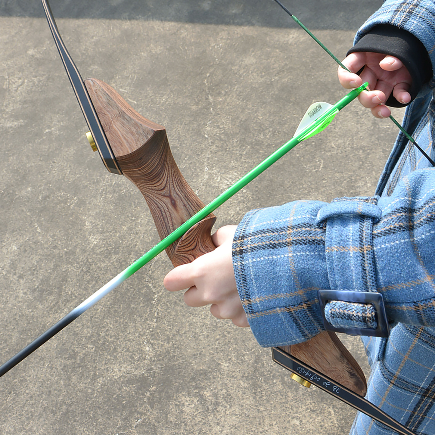 Black Hunter Wooden Recurve Takedown Bow 30-50lbs for Adults